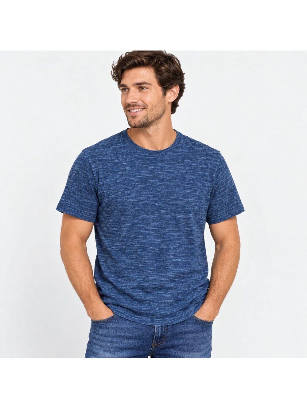 Banana Republic Men's Large Soft Wash Blue 100% Cotton Crewneck T-Shirt